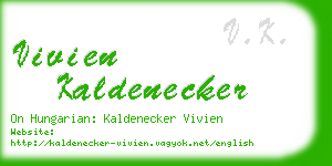 vivien kaldenecker business card